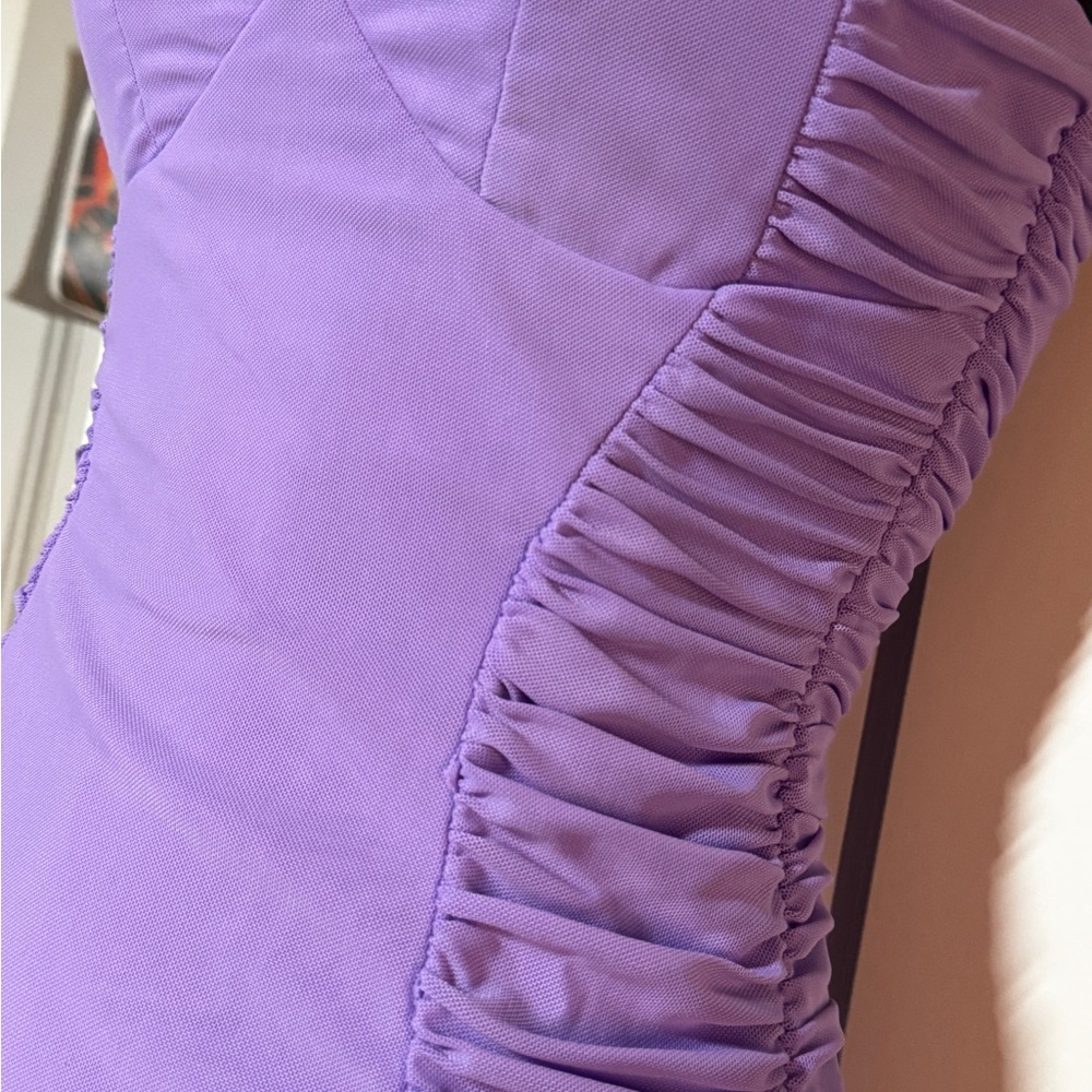 DNA Purple Ruched Dress - Picture 3 of 4